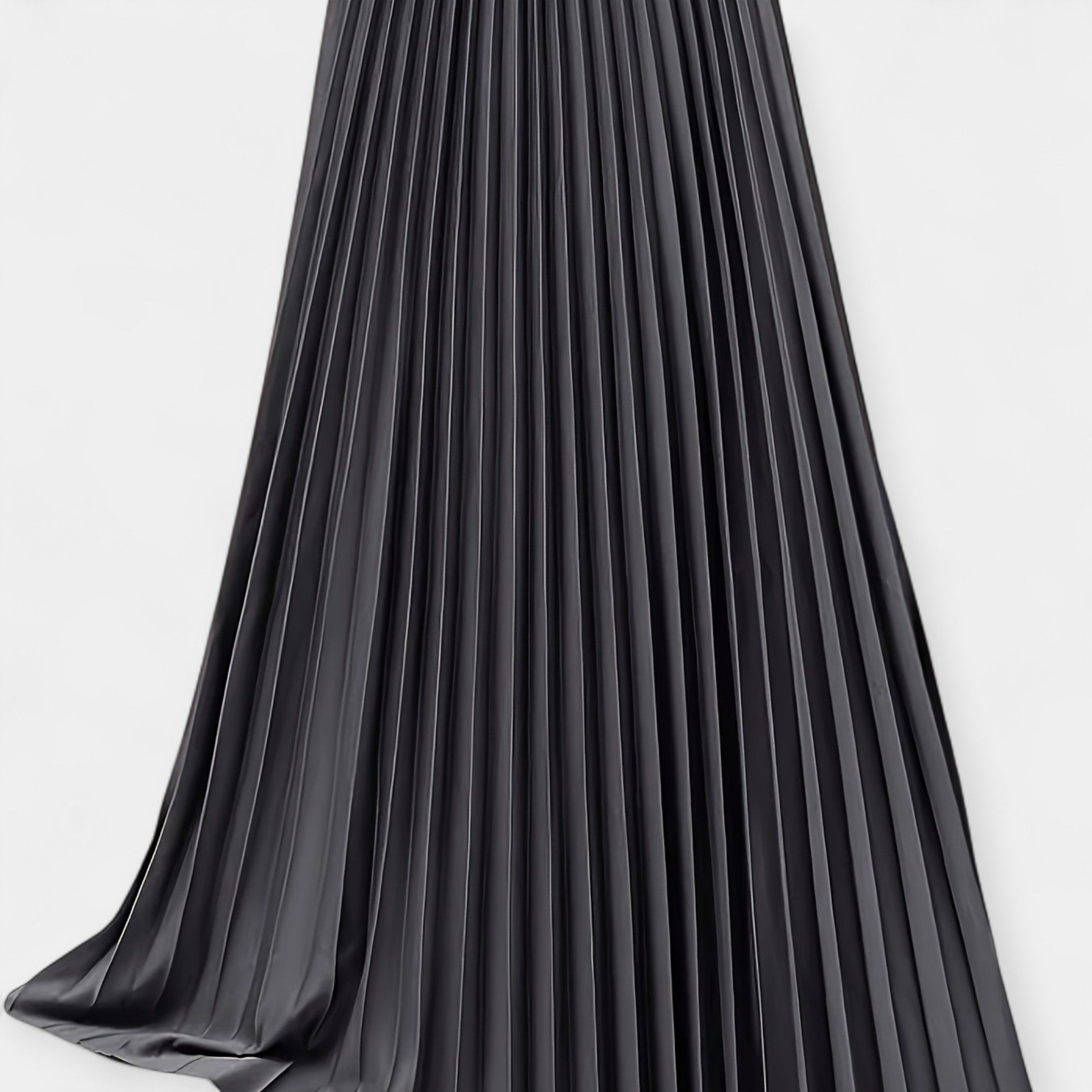 Georgia — Pleated Long Satin Skirt