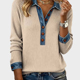 Constance — Woven Long Denim Blouse
