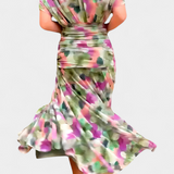 Zara — Floral V-Neck Long Dress