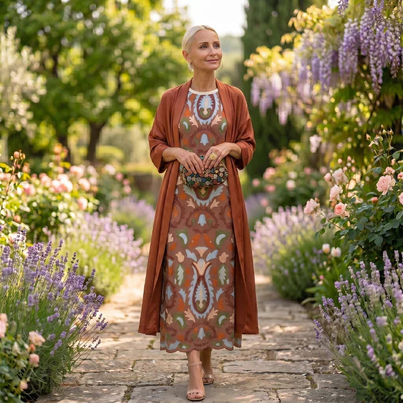 Romy — Printed Floral Long Dress