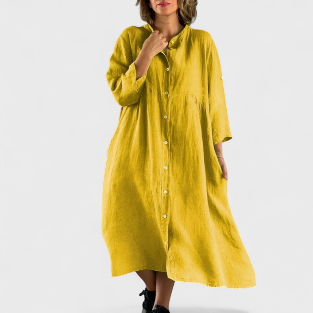 Octavia — Linen Wool Cotton Dress