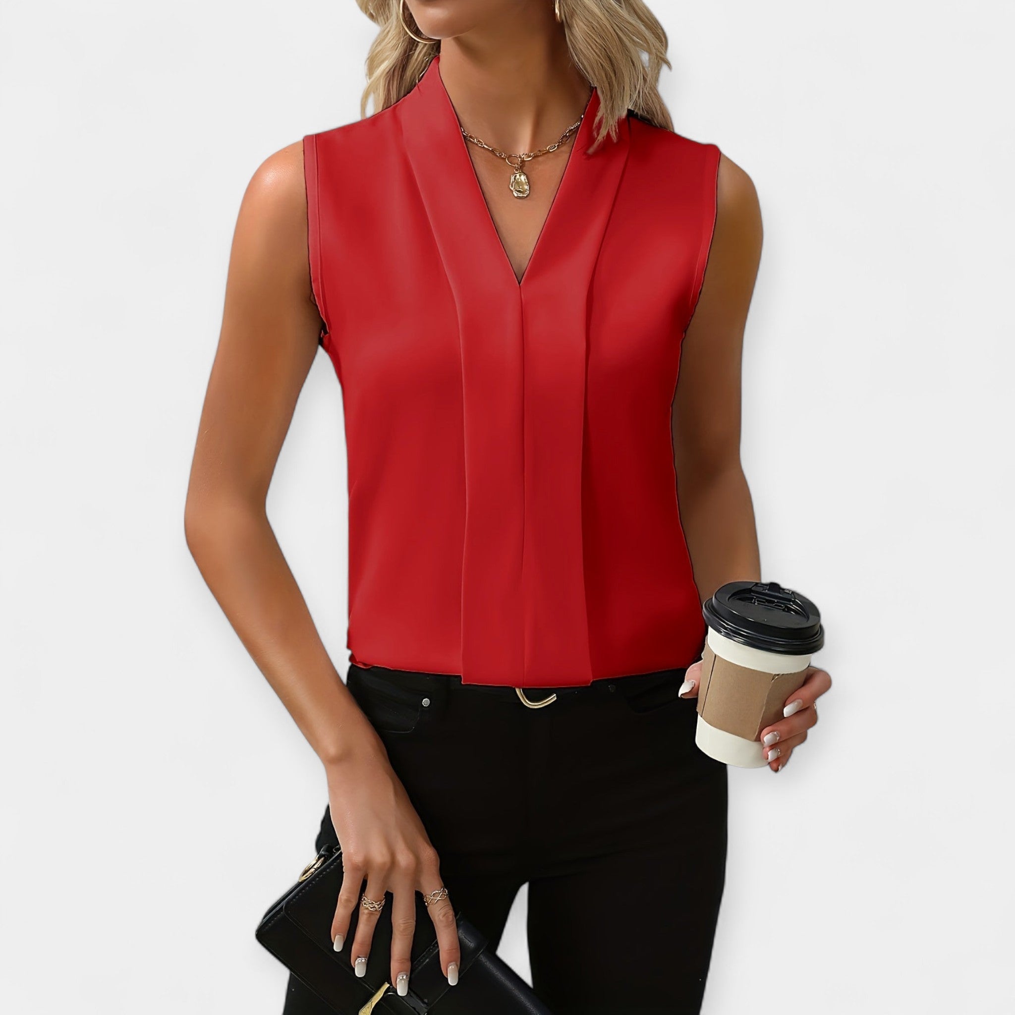 Sadie — Elegant Sleeveless Sleeved Top