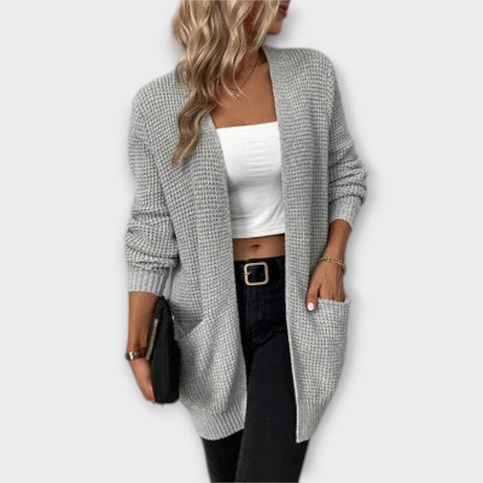 Nancy — Comfortable Woven Cardigan