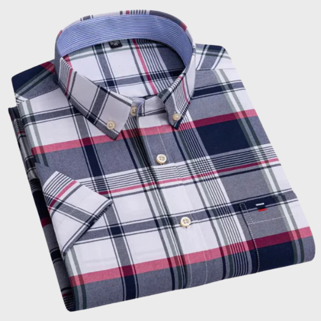 Reid — Men's Printed Wool Cotton Shirt