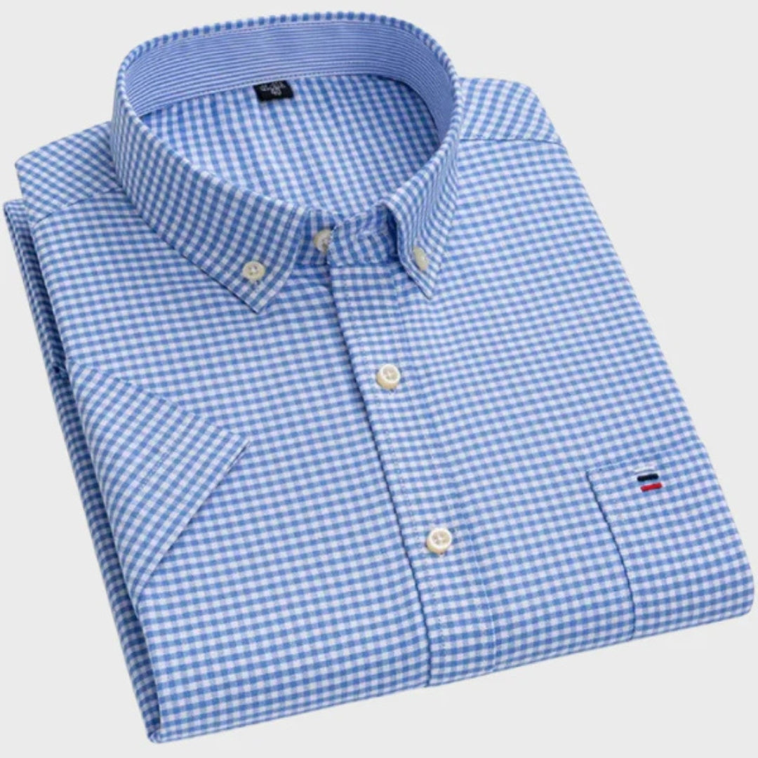 Reid — Men's Printed Wool Cotton Shirt