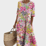 Elena — Flowing Floral Midi Dress