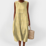 Clover — Sleeveless Wool Cotton Dress