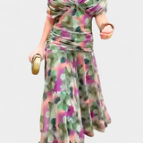 Zara — Floral V-Neck Long Dress