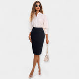 Winifred — High-Waisted Midi Skirt
