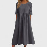 Georgia — Relaxed Wool Cotton Dress