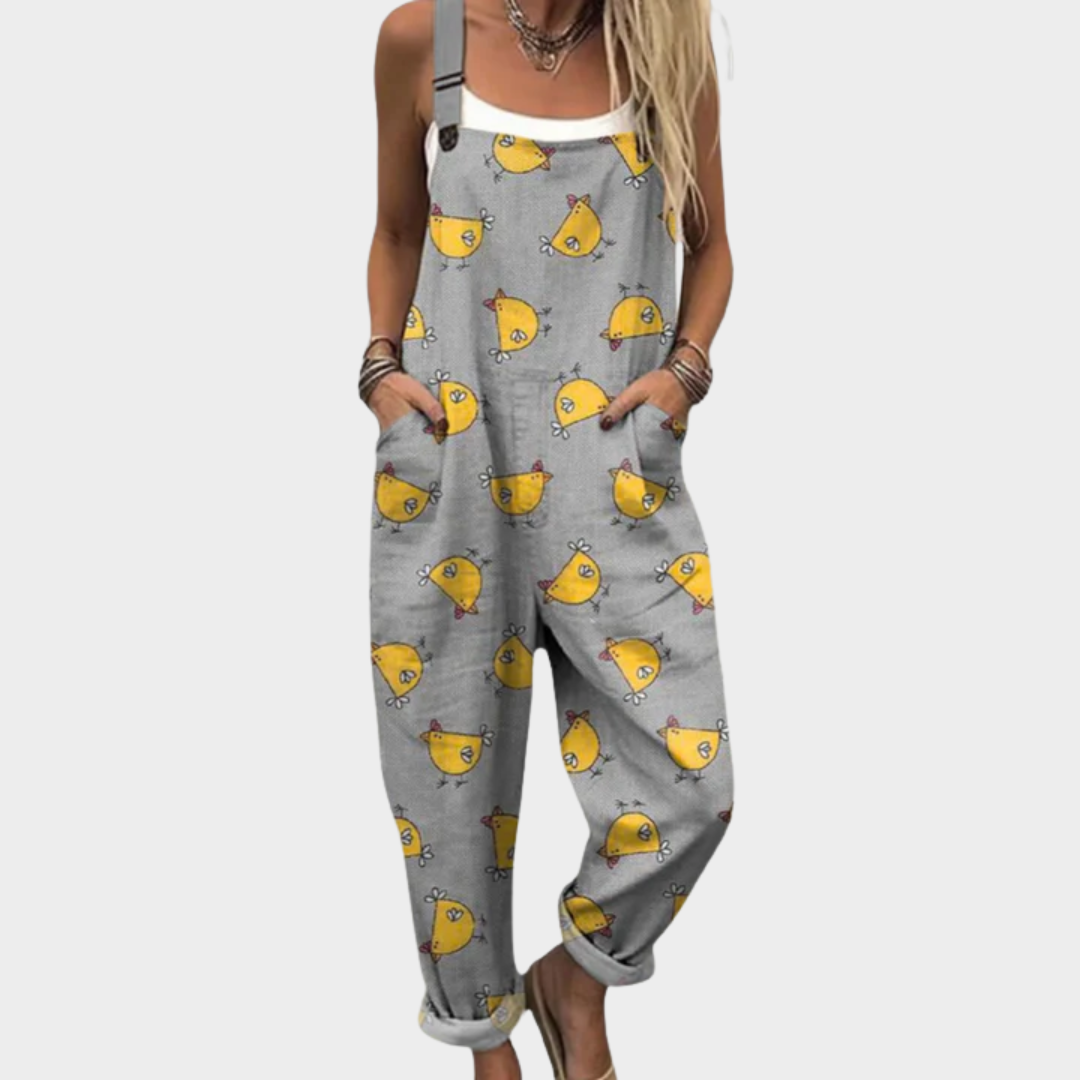 Poppy — Relaxed Printed Wide-Leg Jumpsuit
