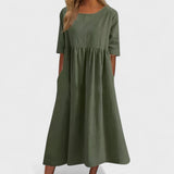 Georgia — Relaxed Wool Cotton Dress