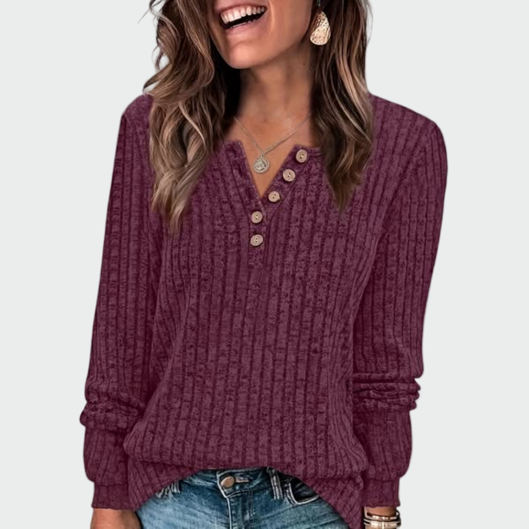Fern — Button Knit Jumper