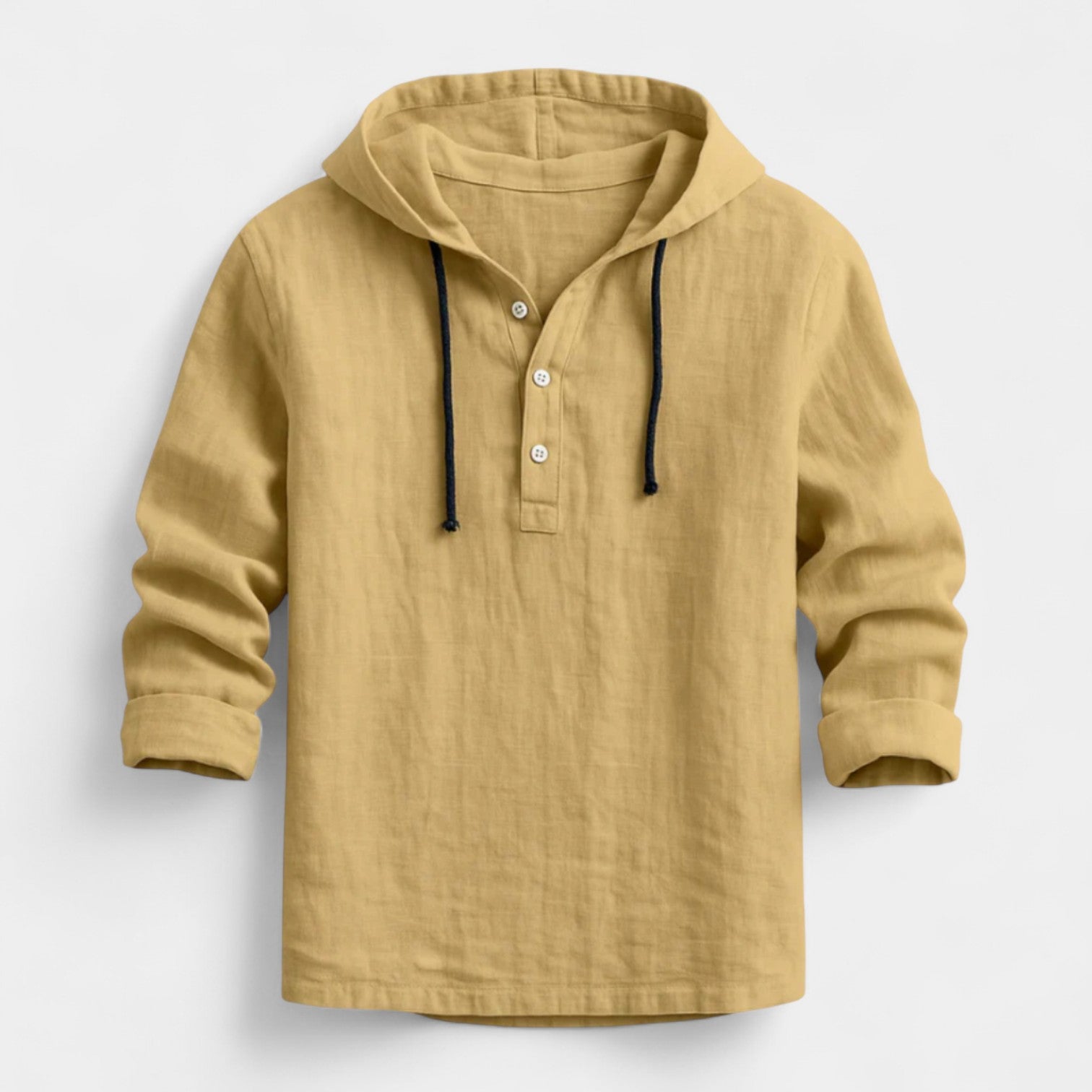 Adrian — Men's Hooded Linen Shirt