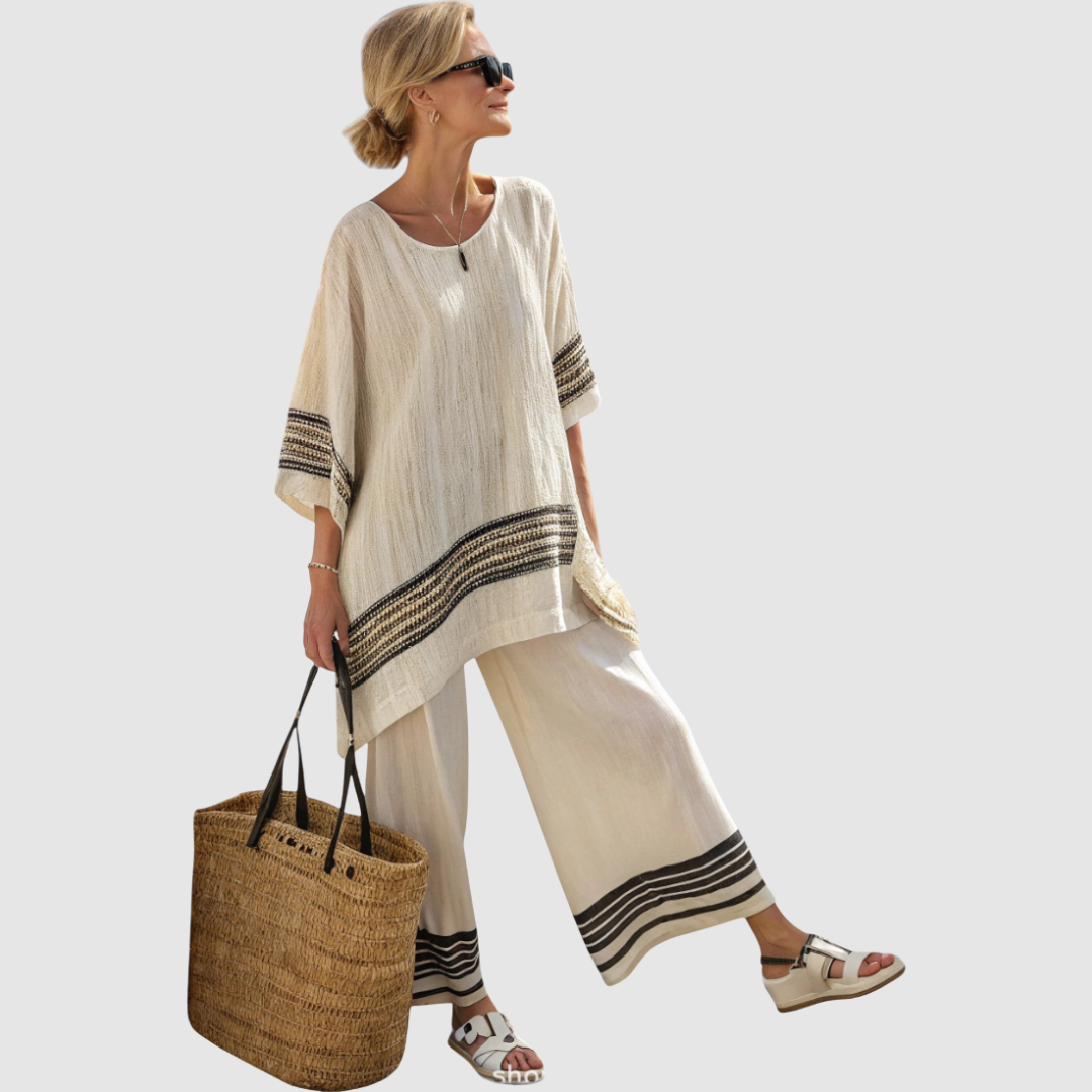 Peyton — Striped Linen Set