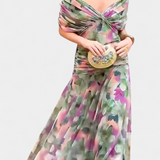 Zara — Floral V-Neck Long Dress