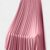 Georgia — Pleated Long Satin Skirt
