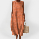 Clover — Sleeveless Wool Cotton Dress