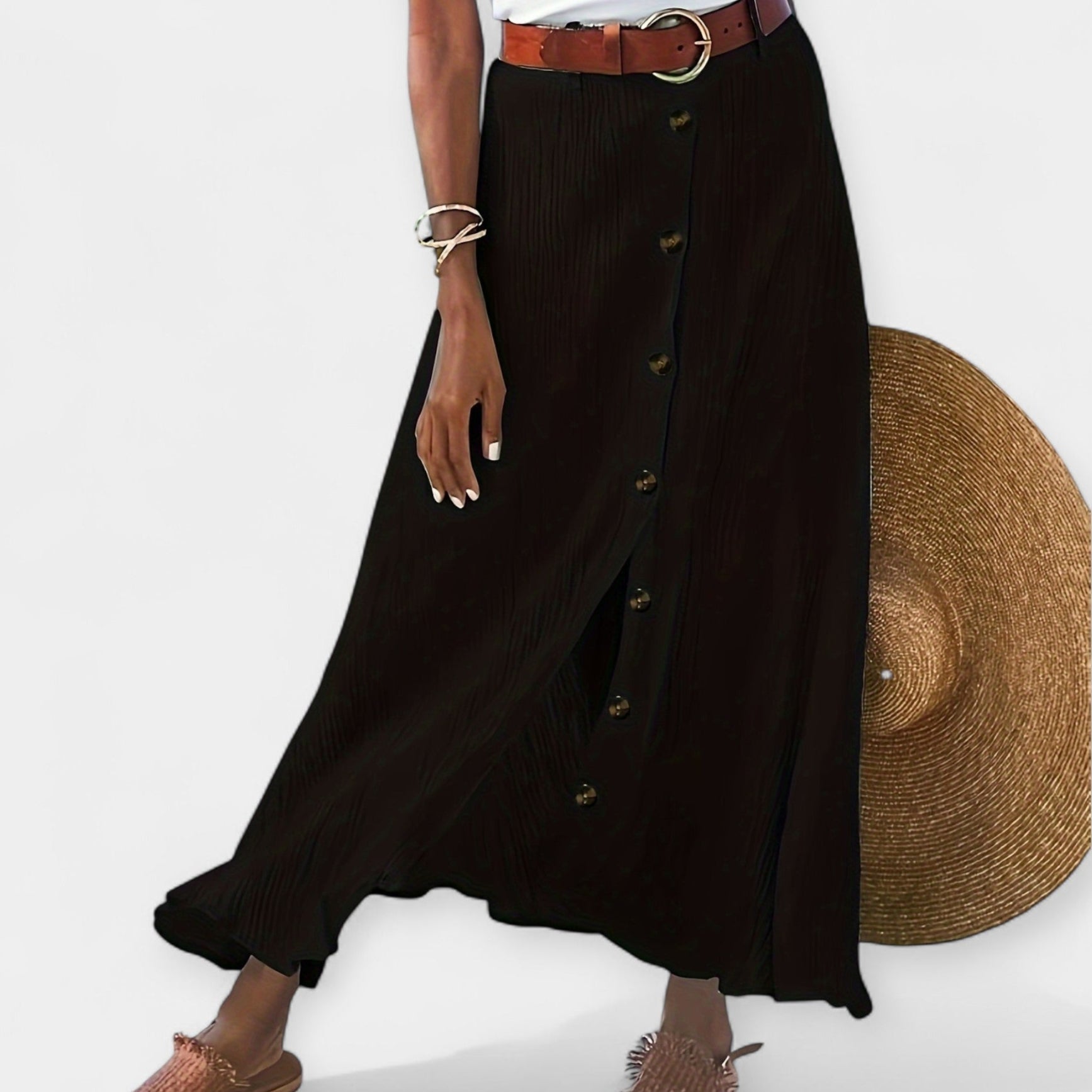 Delta — Sheer Midi Skirt