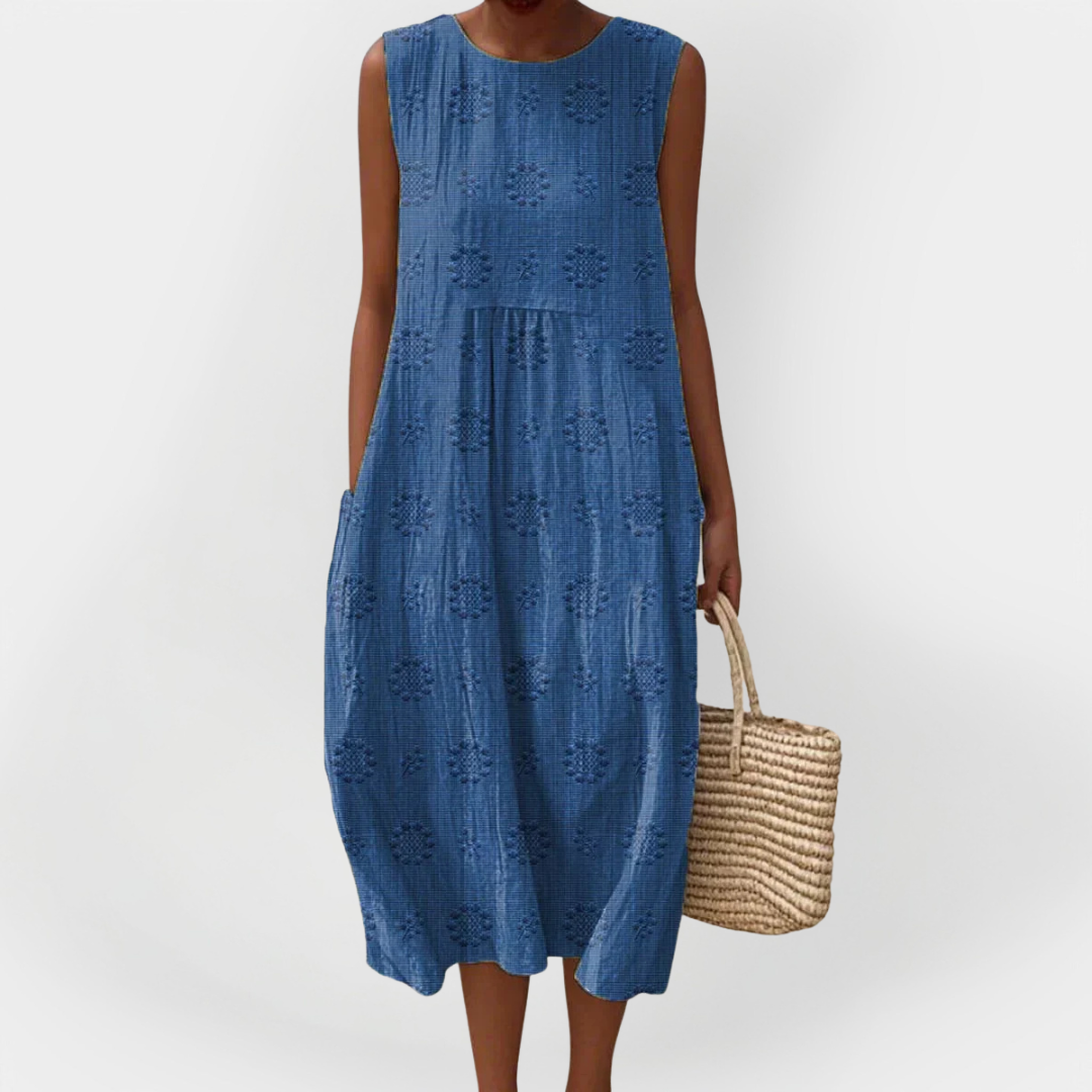 Clover — Sleeveless Wool Cotton Dress