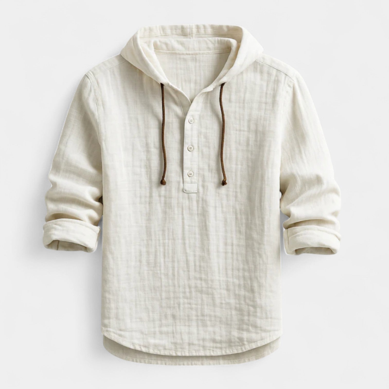 Adrian — Men's Hooded Linen Shirt