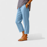 Nina — Linen Wool Cotton Trousers