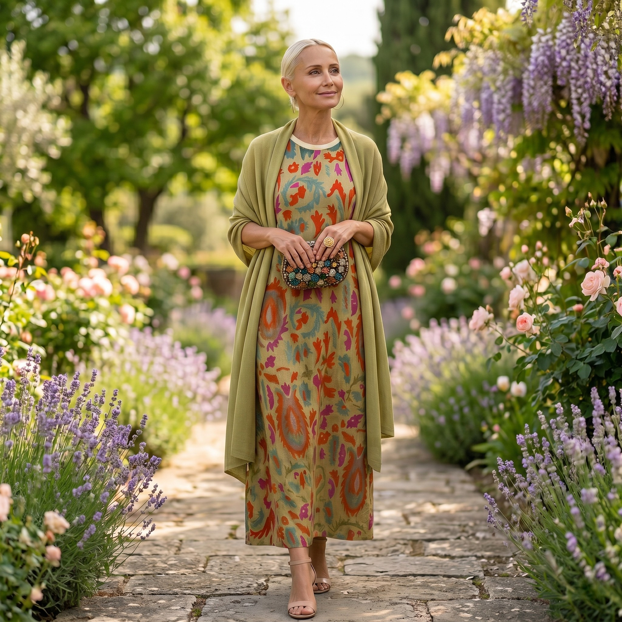 Romy — Printed Floral Long Dress