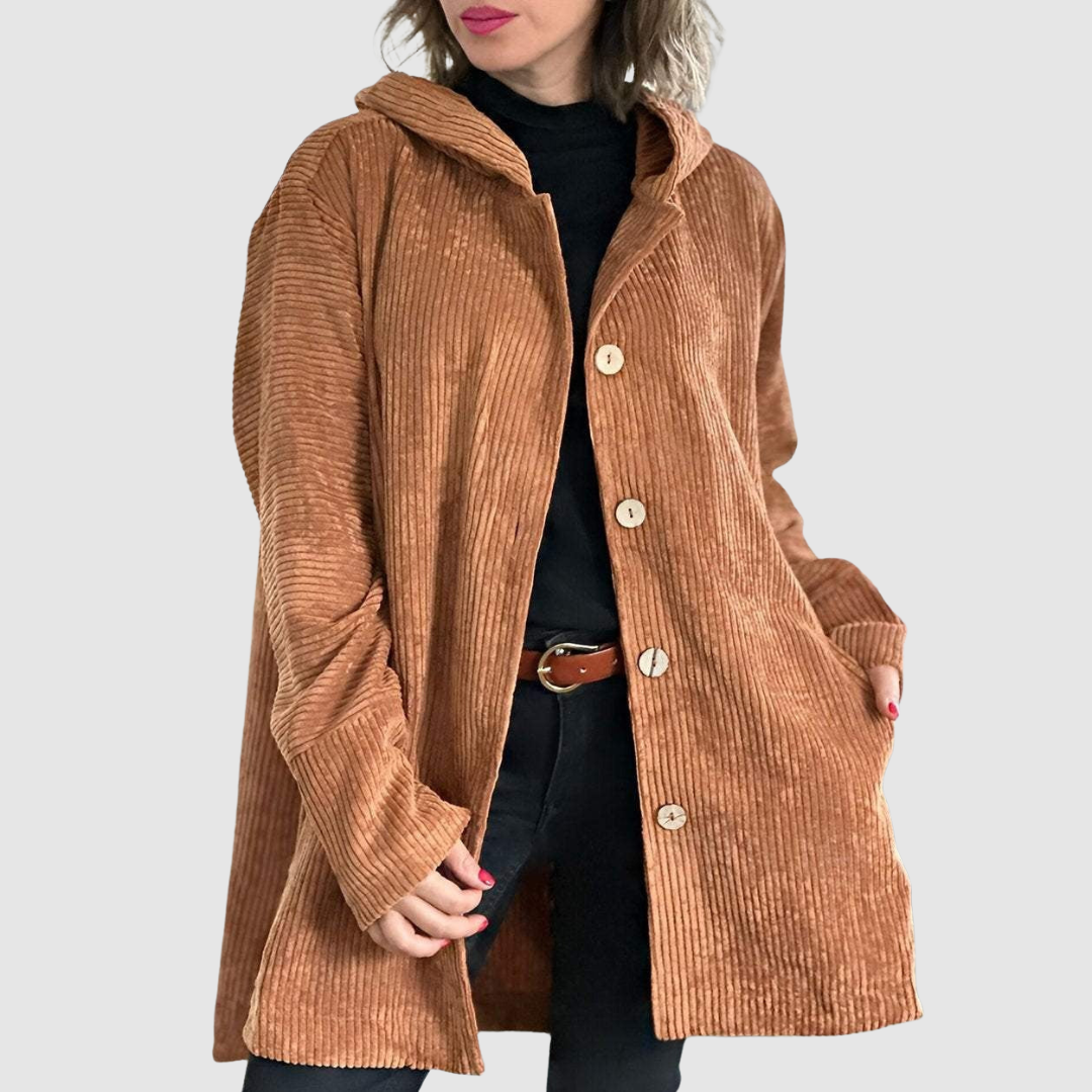Stella — Comfortable Hooded Velvet Jacket