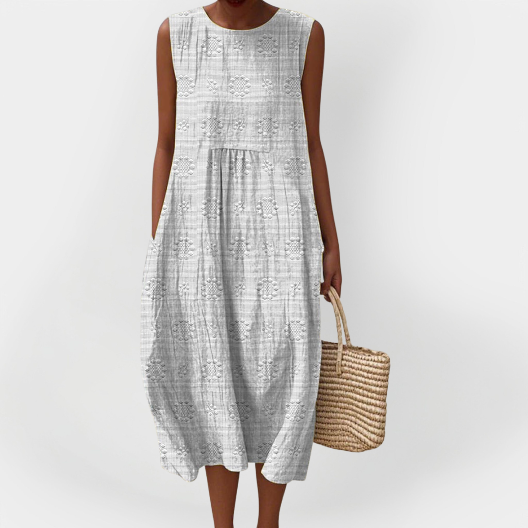 Clover — Sleeveless Wool Cotton Dress