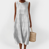 Clover — Sleeveless Wool Cotton Dress