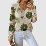 Heidi — Elegant Printed Floral Jumper