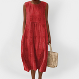 Clover — Sleeveless Wool Cotton Dress