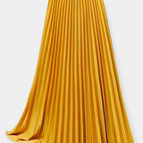 Georgia — Pleated Long Satin Skirt