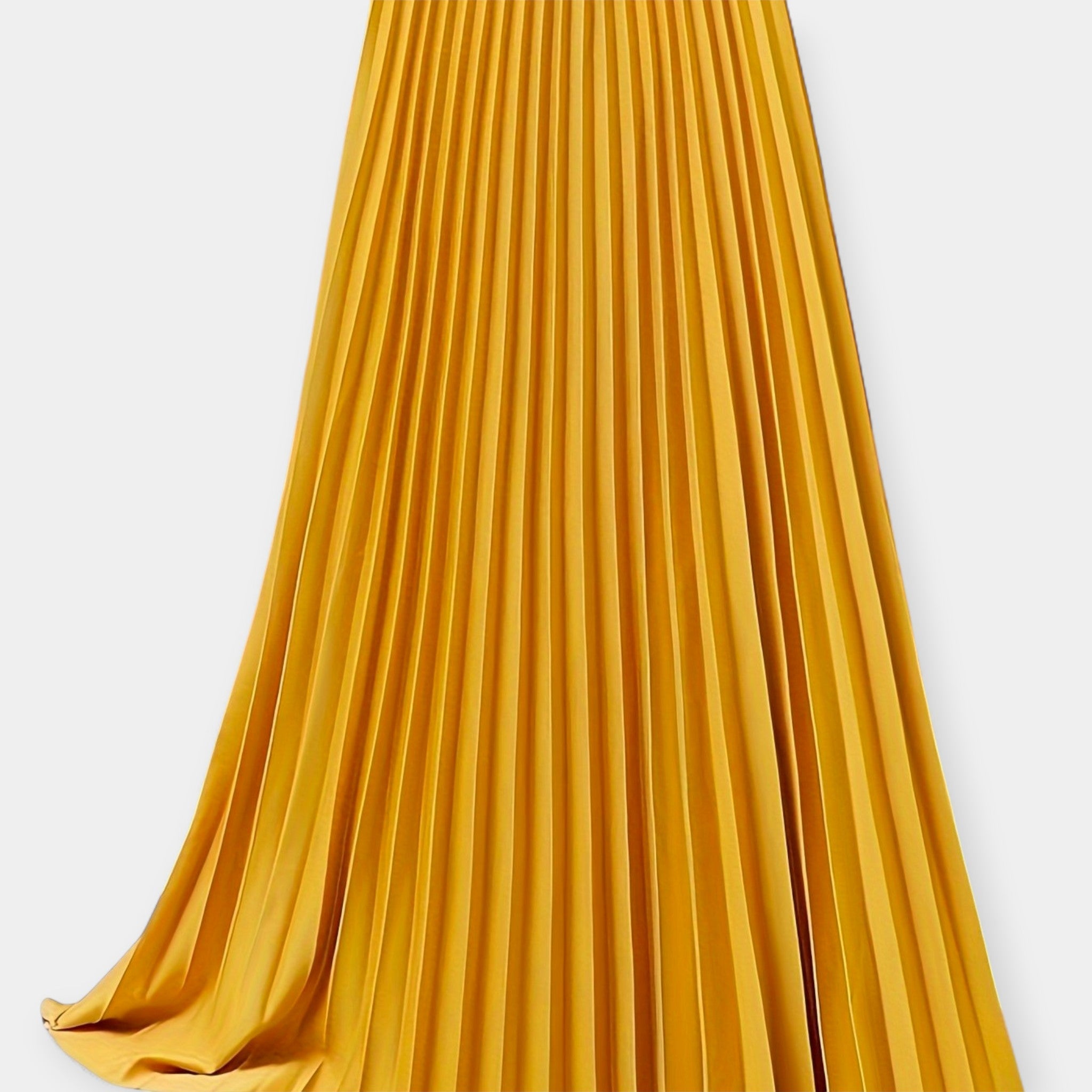 Georgia — Pleated Long Satin Skirt