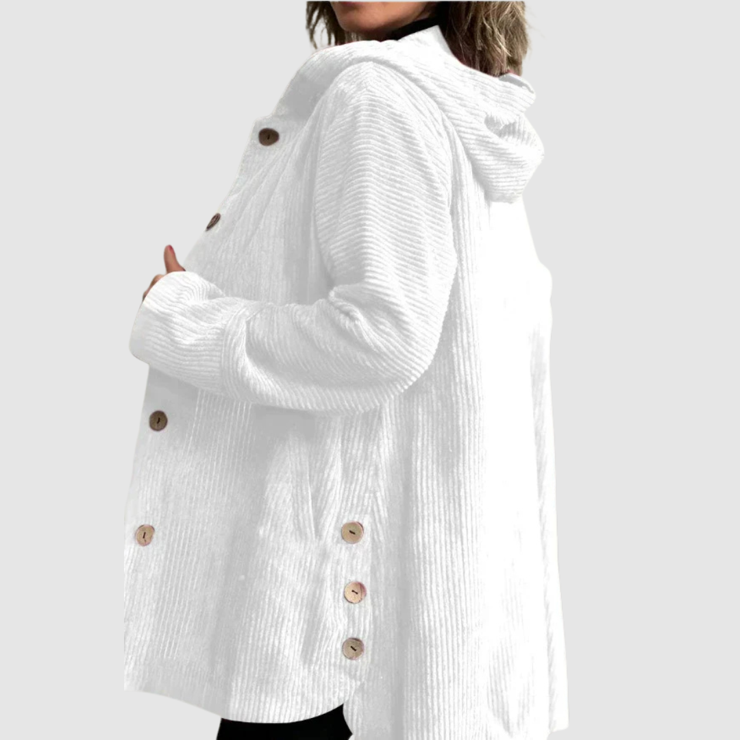 Stella — Comfortable Hooded Velvet Jacket
