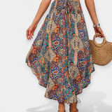 Imogen — Floral High-Waisted Midi Skirt