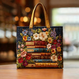 Floral Print Quilted Tote Bag