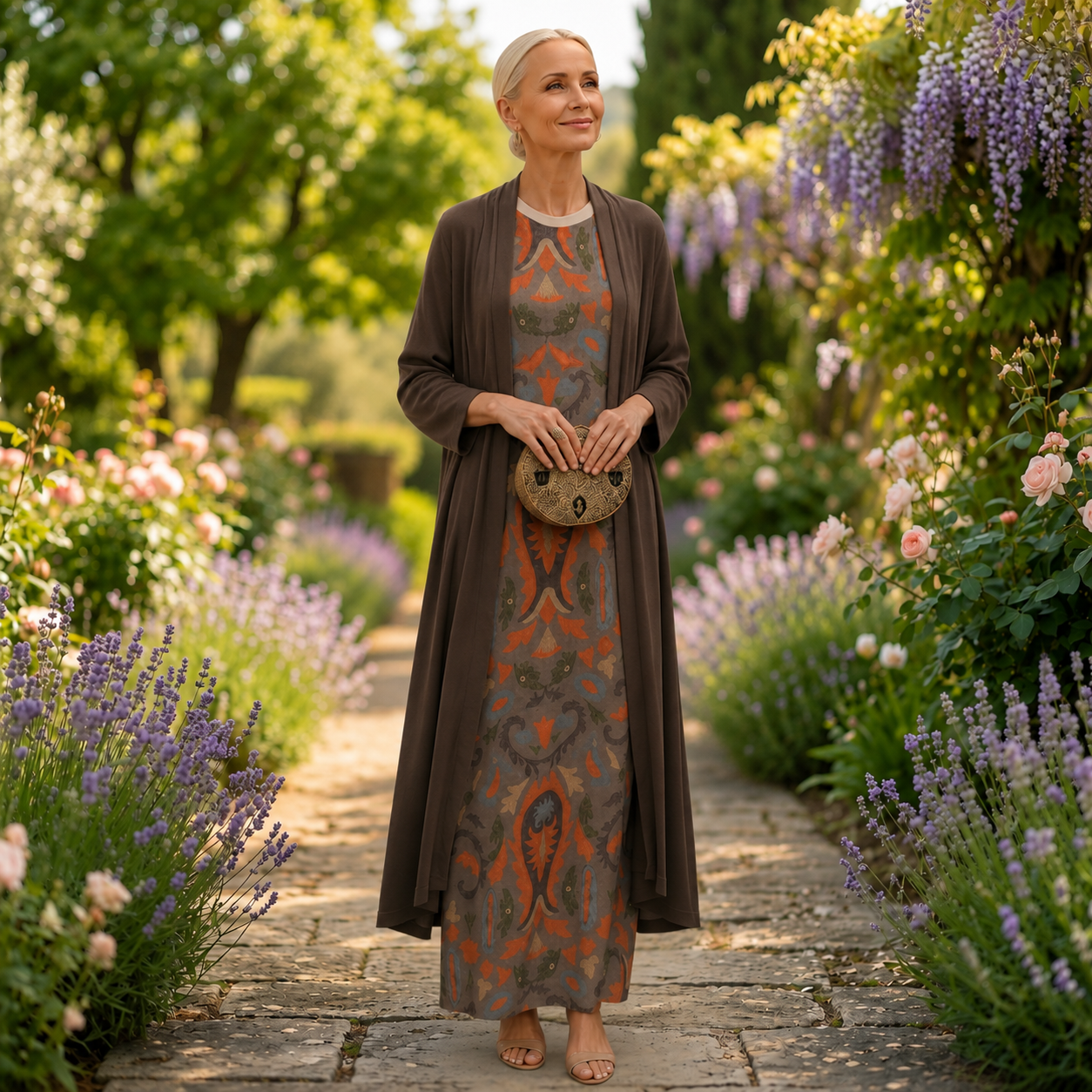 Romy — Printed Floral Long Dress