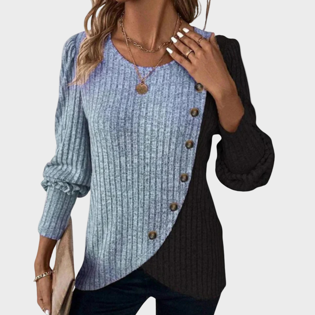 Kaia — Elegant Button Knit Jumper
