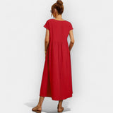 Vera — Flowing Wool Cotton Dress
