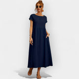 Vera — Flowing Wool Cotton Dress