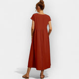 Vera — Flowing Wool Cotton Dress