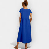 Vera — Flowing Wool Cotton Dress