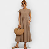 Vera — Flowing Wool Cotton Dress