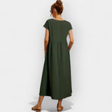 Vera — Flowing Wool Cotton Dress