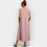 Vera — Flowing Wool Cotton Dress