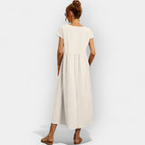 Vera — Flowing Wool Cotton Dress