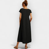 Vera — Flowing Wool Cotton Dress