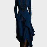 Teresa — Turtleneck Knit Maxi Dress