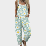 Chloe — Fitted Printed Wide-Leg Jumpsuit
